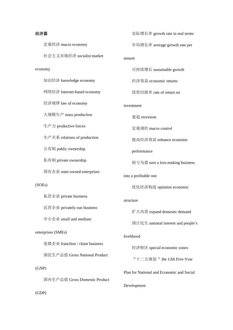 2025年大学英语六级翻译高频词汇_第2页