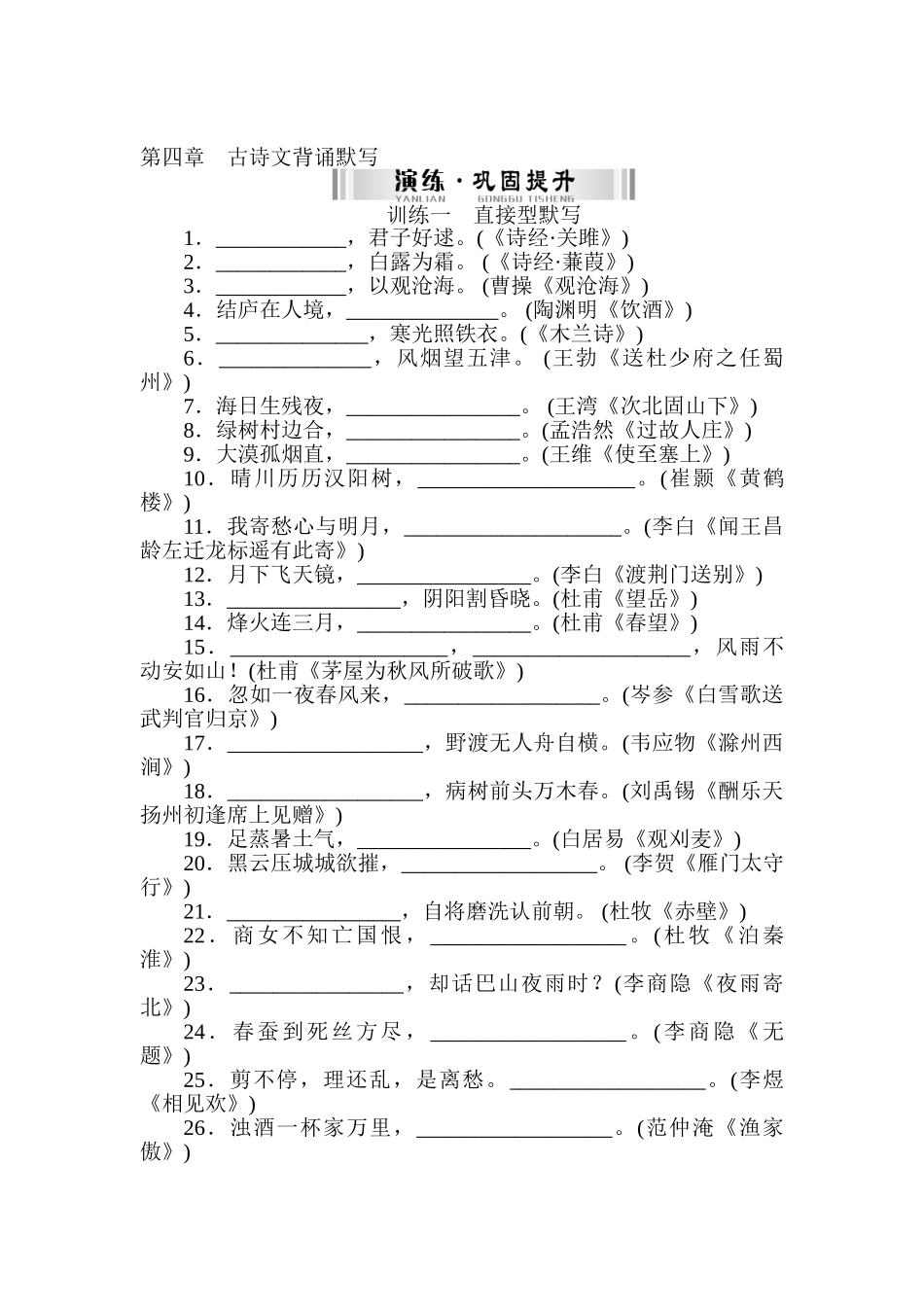 2025年中考语文知识点精练_第1页
