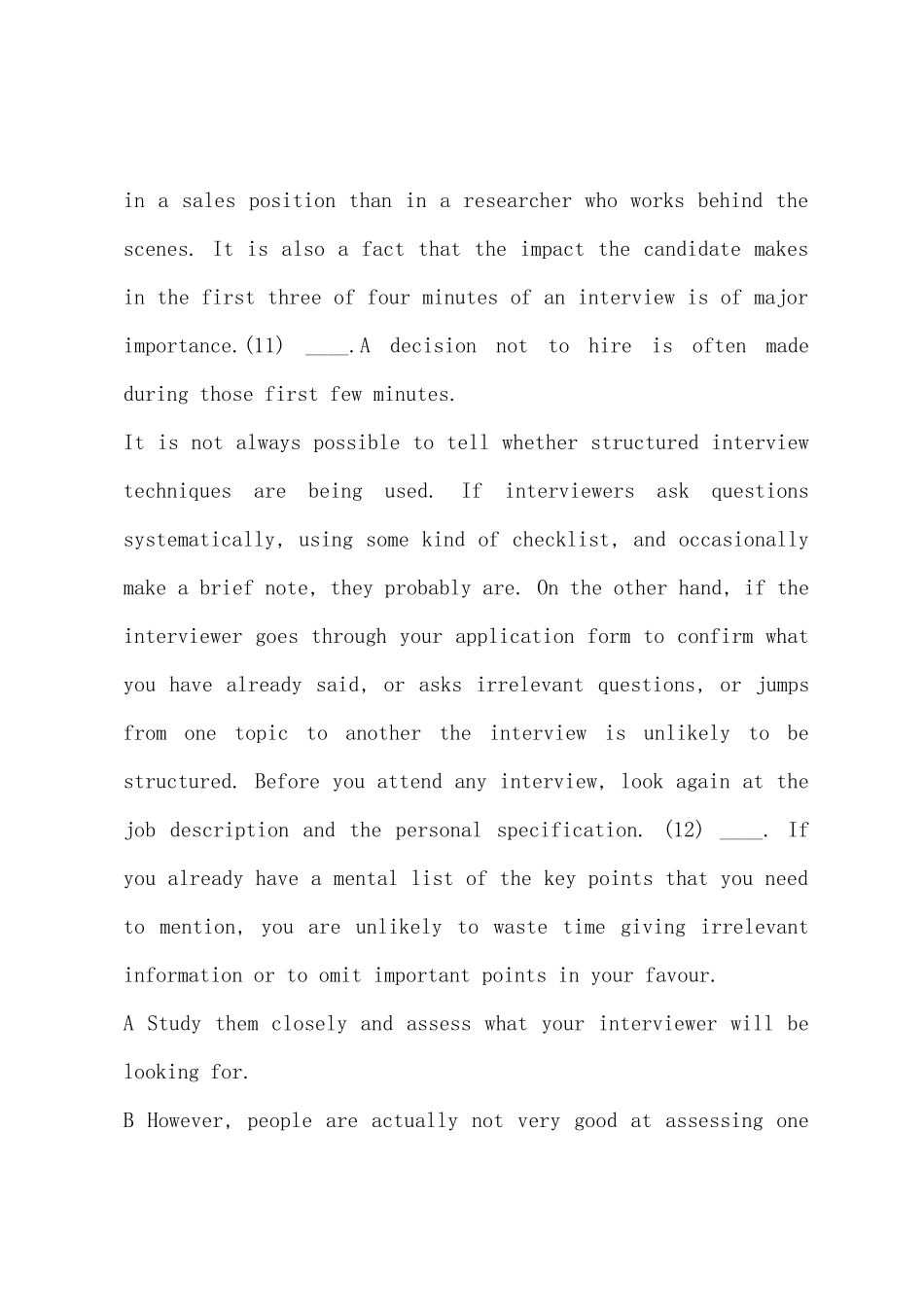 2025年商务英语BEC中级考前训练题_第3页