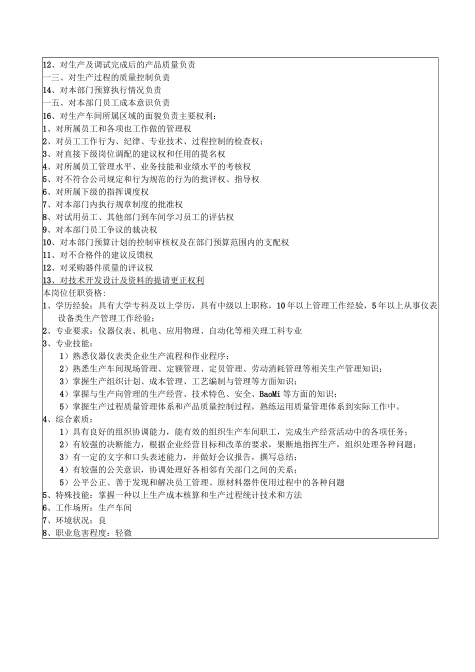 部门负责人岗位职责及任职资格_第3页