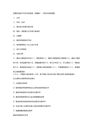 房地产开发流程