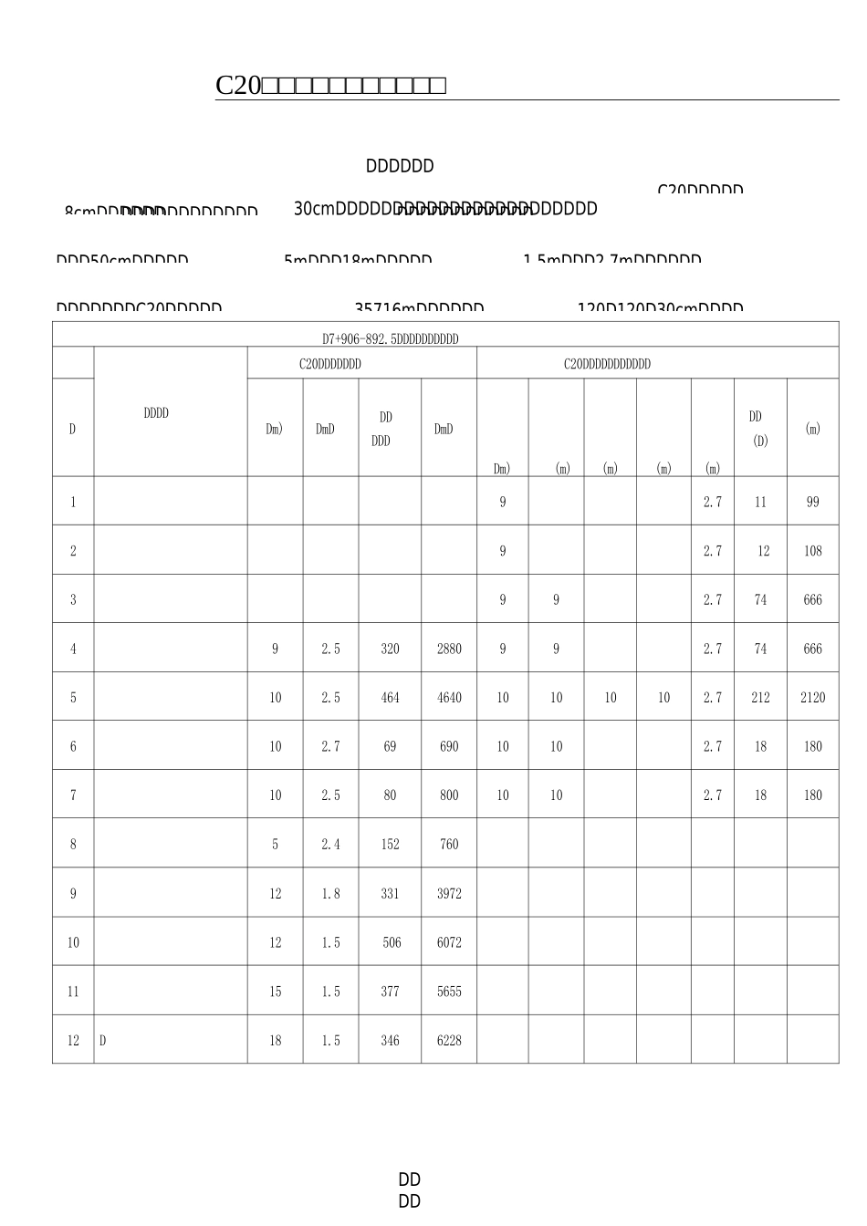 C20素混凝土桩现场施工方法_第1页