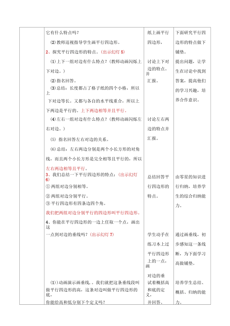 《平行四边形和梯形》精品教案_第2页