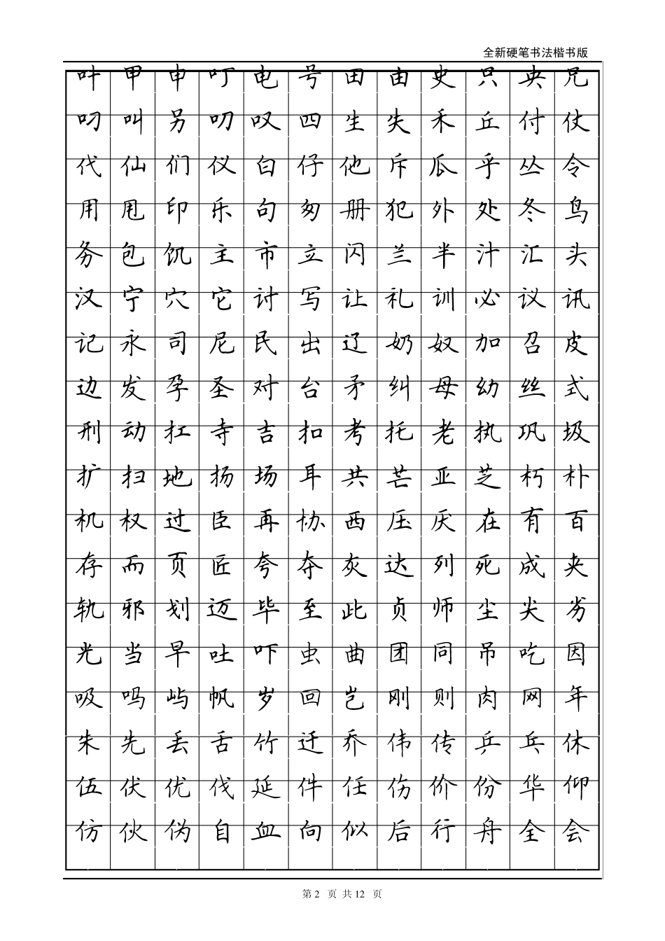 楷书书法常用3000字字帖司马彦_第2页
