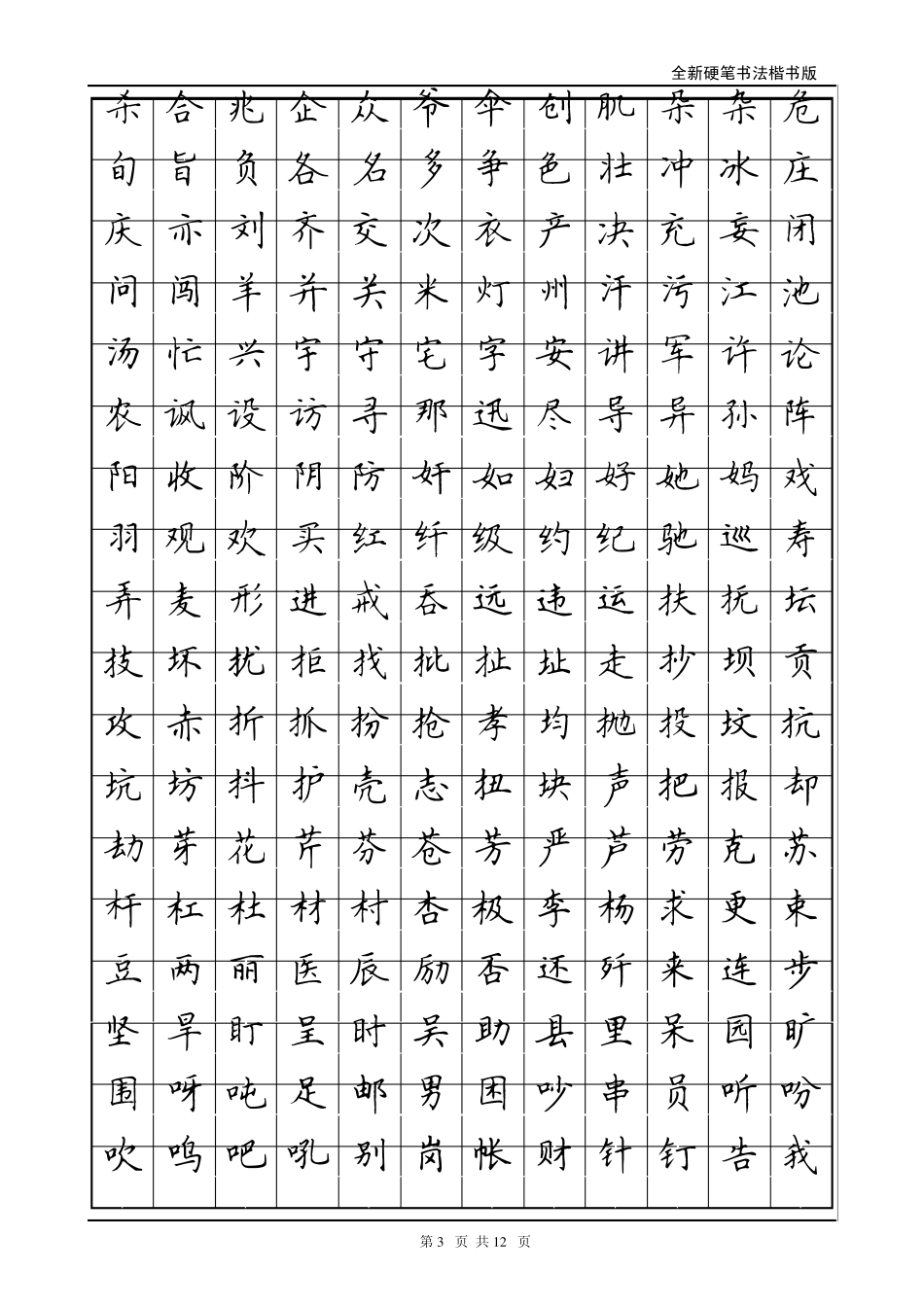 楷书书法常用3000字字帖司马彦_第3页