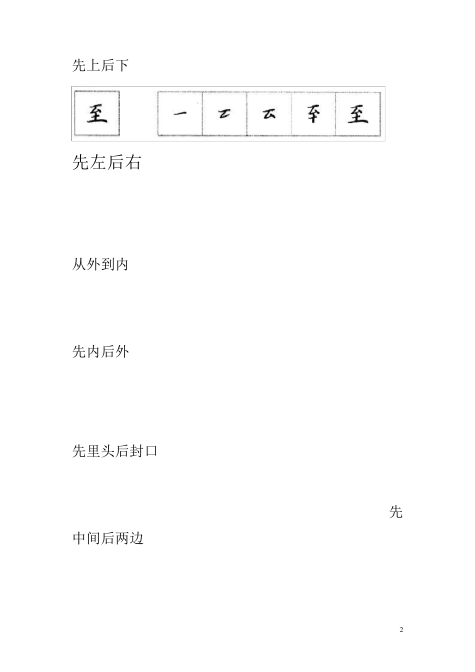 楷书的笔顺和偏旁部首_第2页