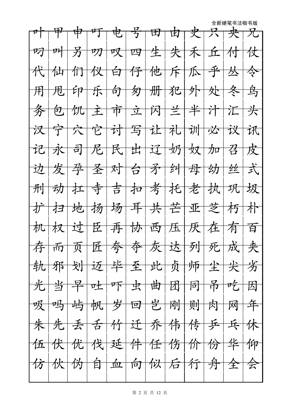 楷体书法教程_第2页