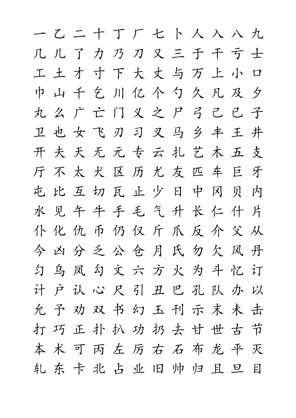 楷体字帖2500字[word字帖模板][word字帖模板]_第1页