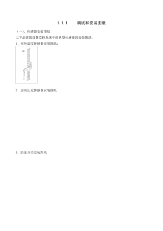 楼控传感器、阀门、DDC安装与调试