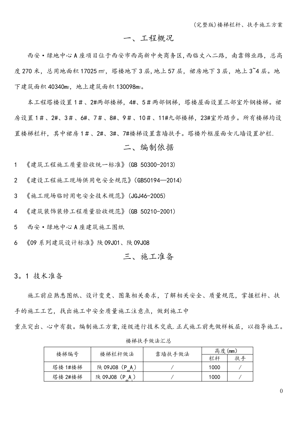 楼梯栏杆、扶手施工方案_第2页