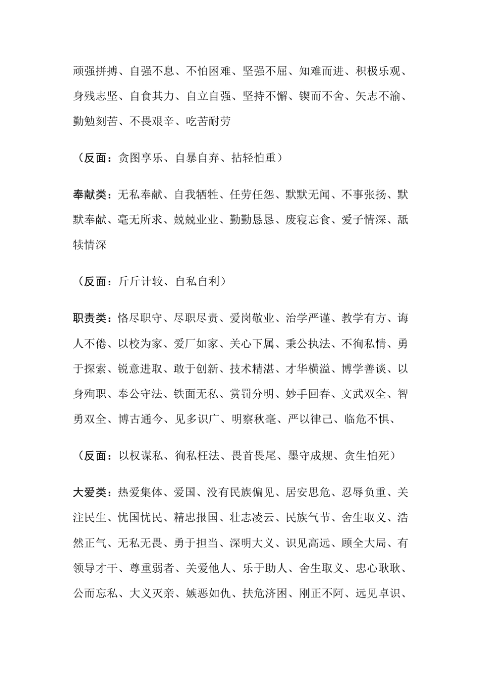 概括人物性格、形象、品质的常用词语_第2页