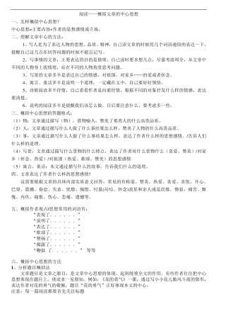 概括文章中心思想