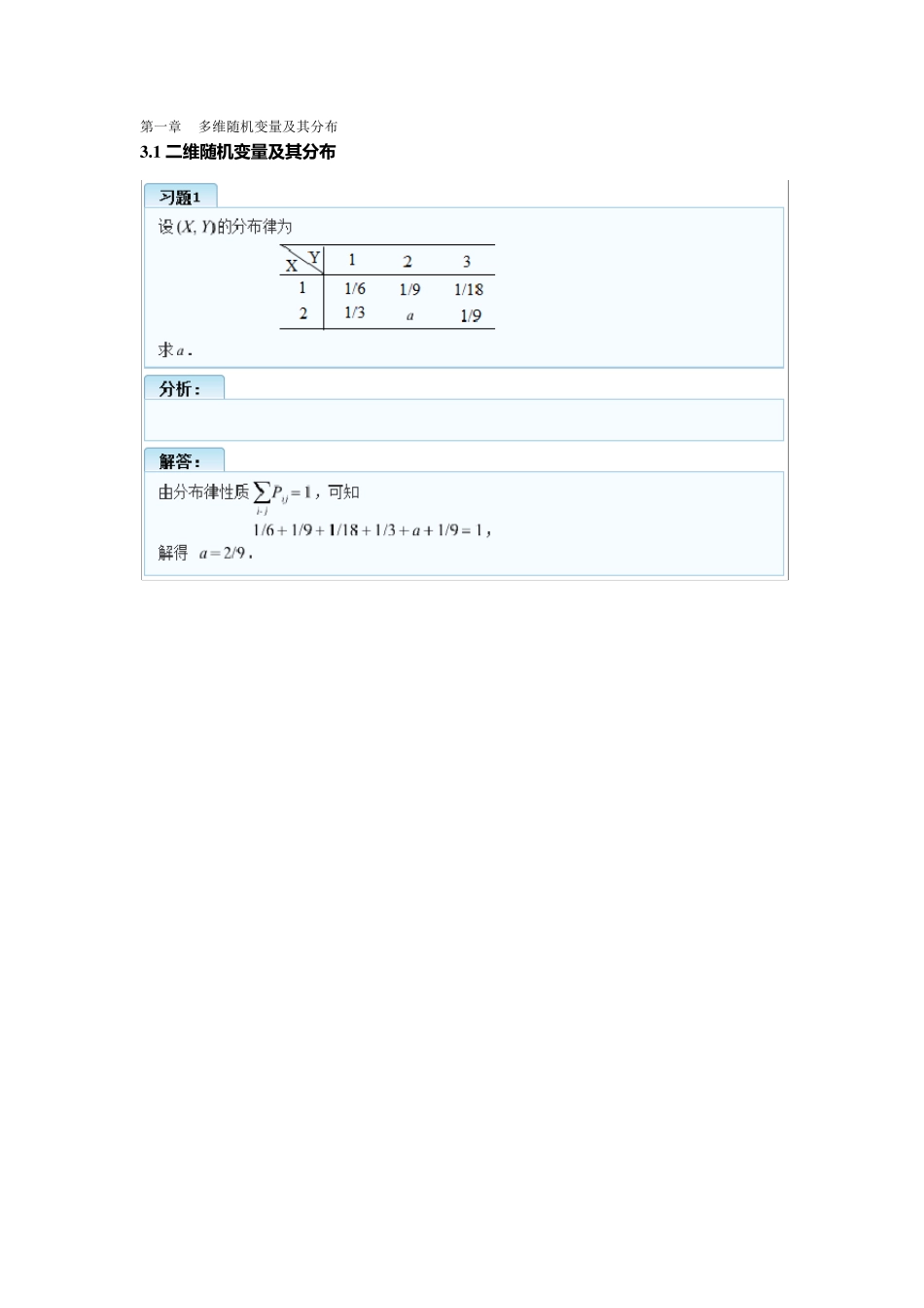概率论与数理统计(理工类第四版)第三章多维随机变量及其分布习题答案_第1页