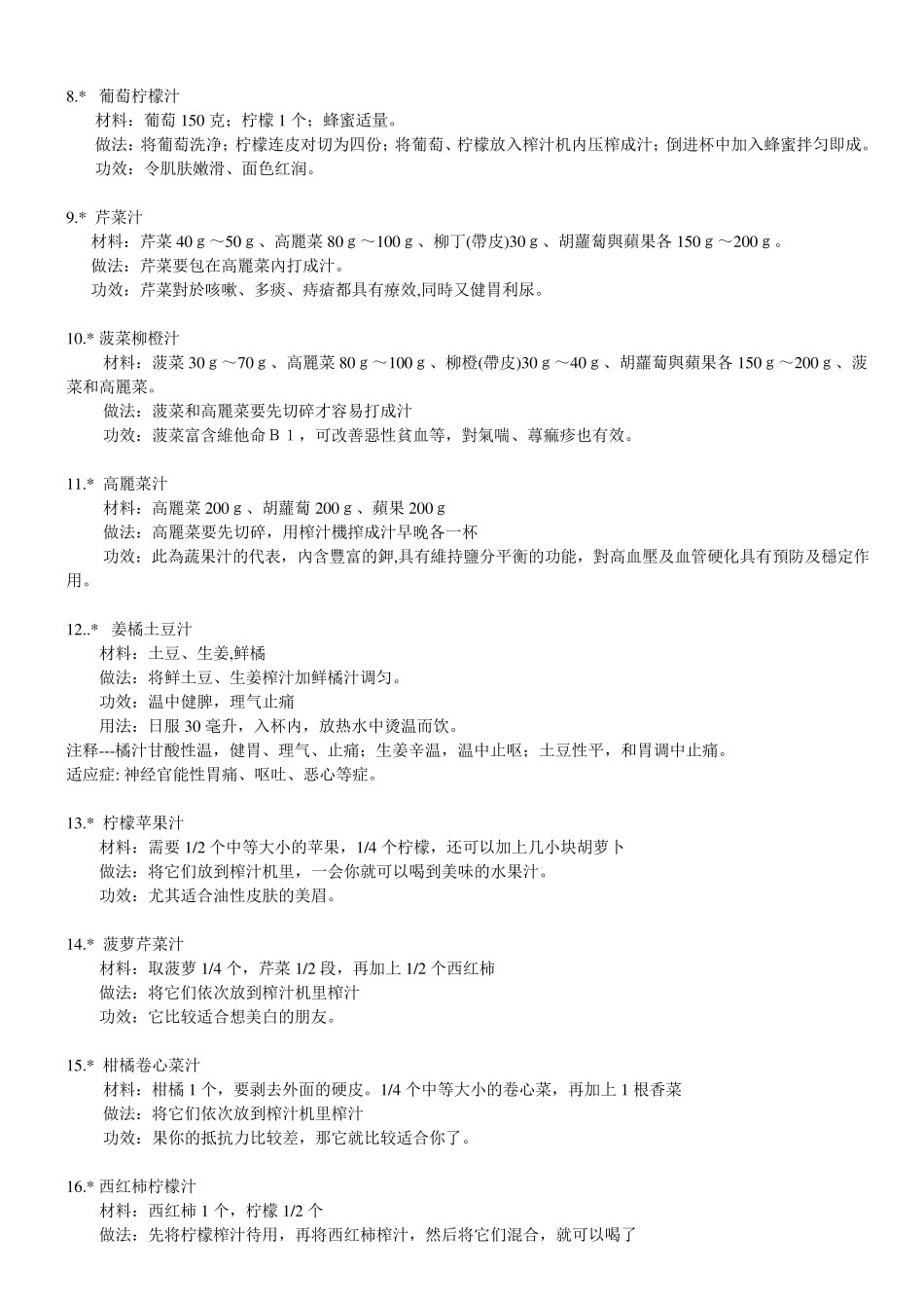 榨汁机食谱自制果蔬汁大全_第2页