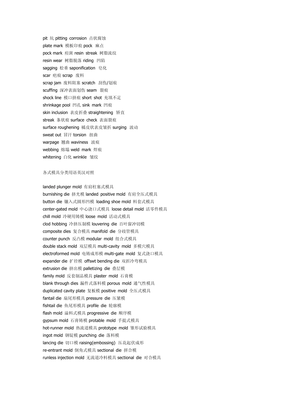 模具专业专业英语词汇_第3页