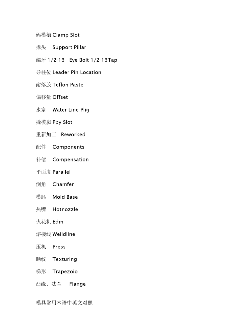 模具常用术语中英文对照_第3页