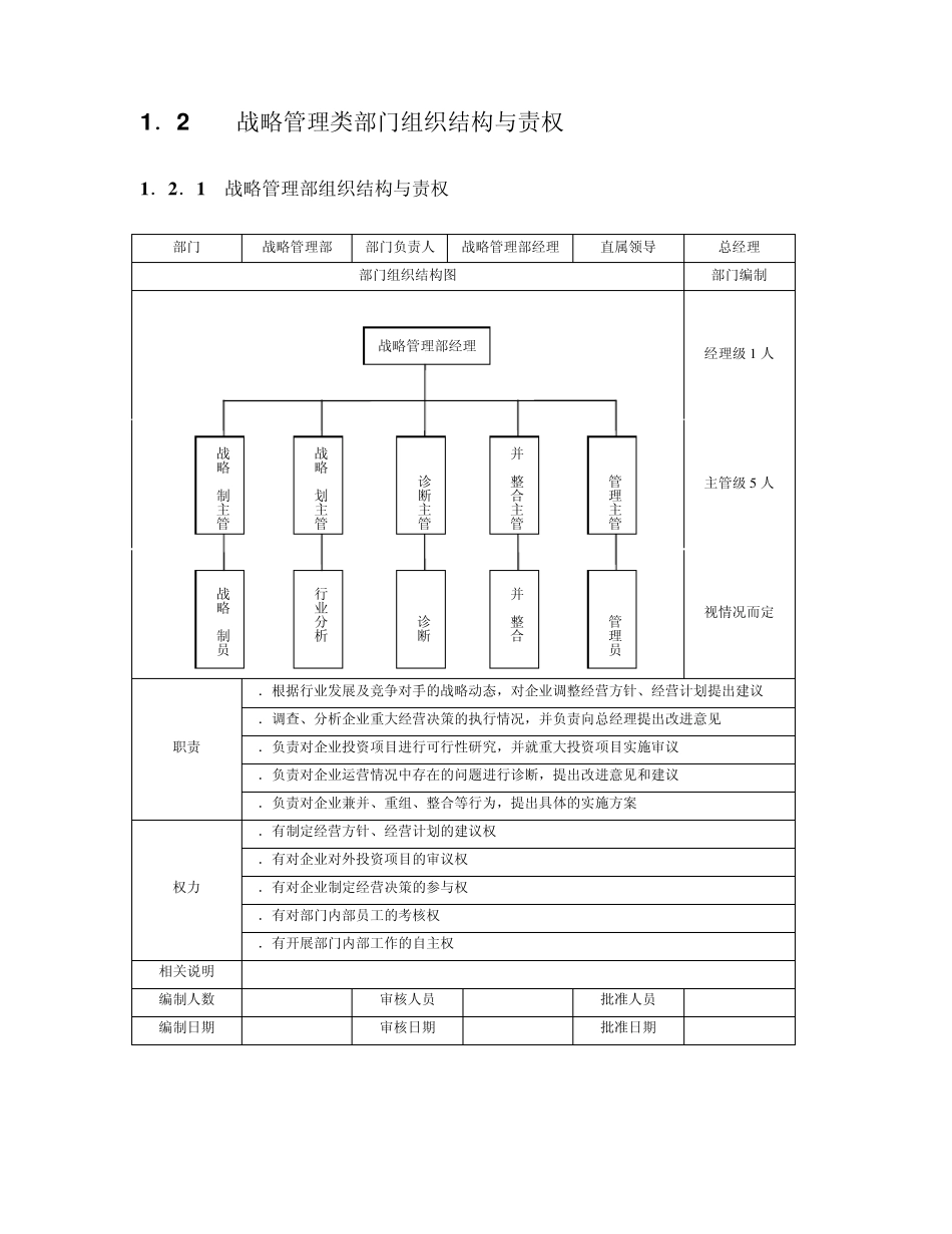 模块二：部门组织结构设计与责权范本_第3页
