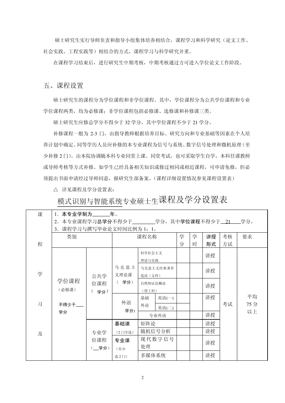 模式识别与智能系统培养方案_第2页
