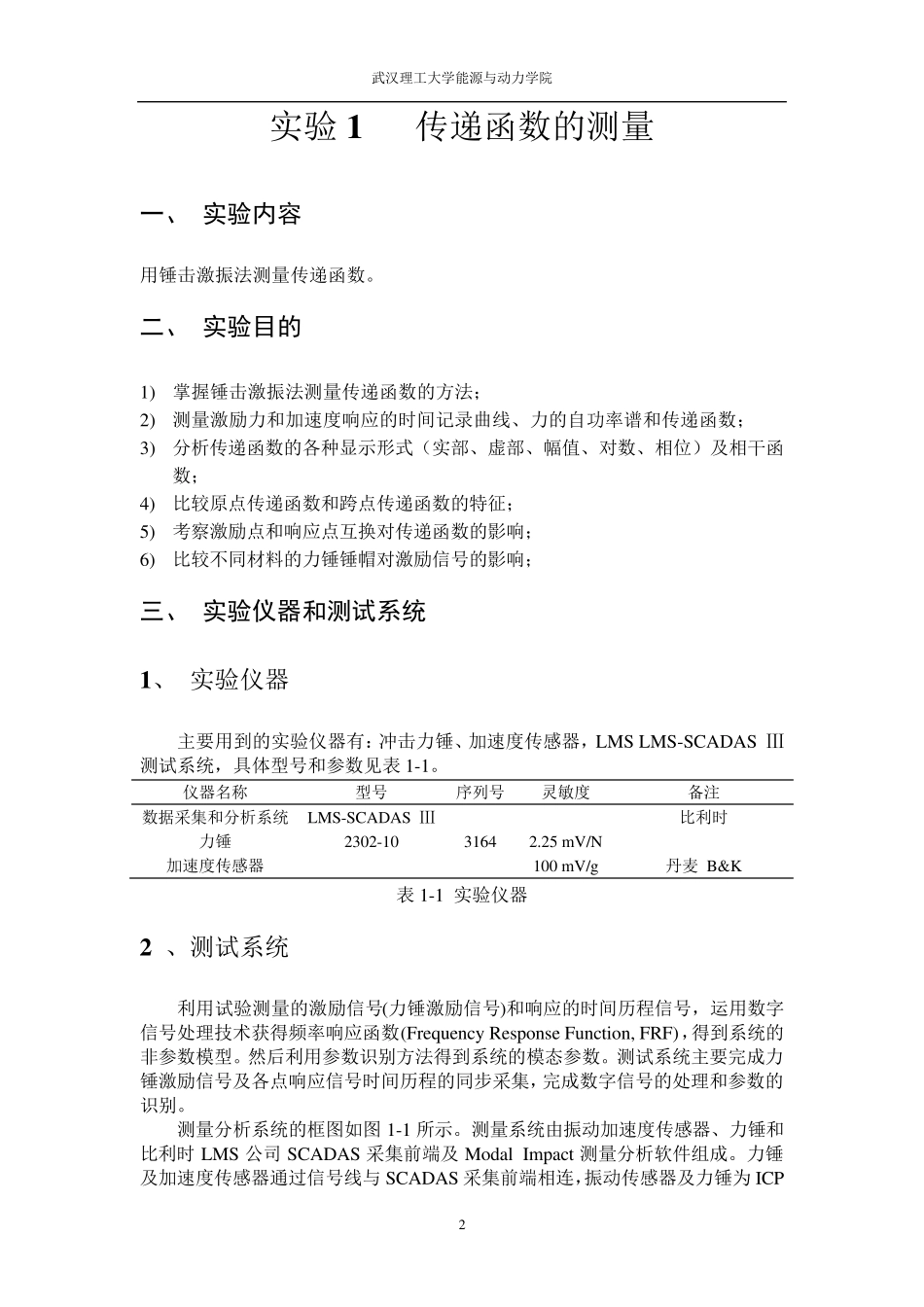 模态分析实验报告_第2页