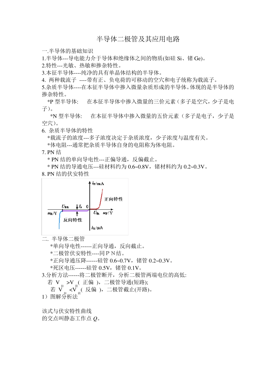 模拟电子技术总结复习资料_第1页