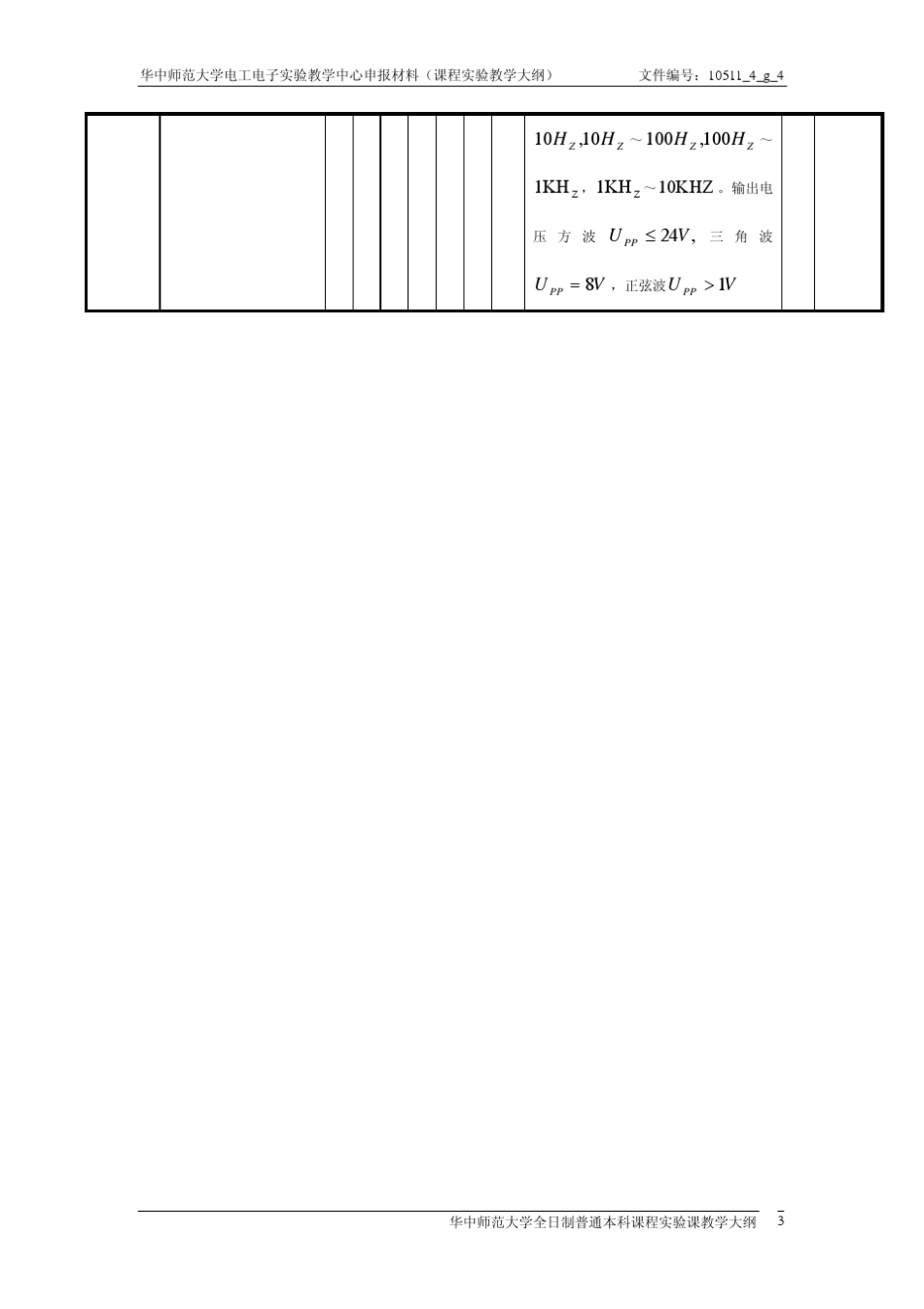 模拟电子技术实验课程实验教学大纲_第3页