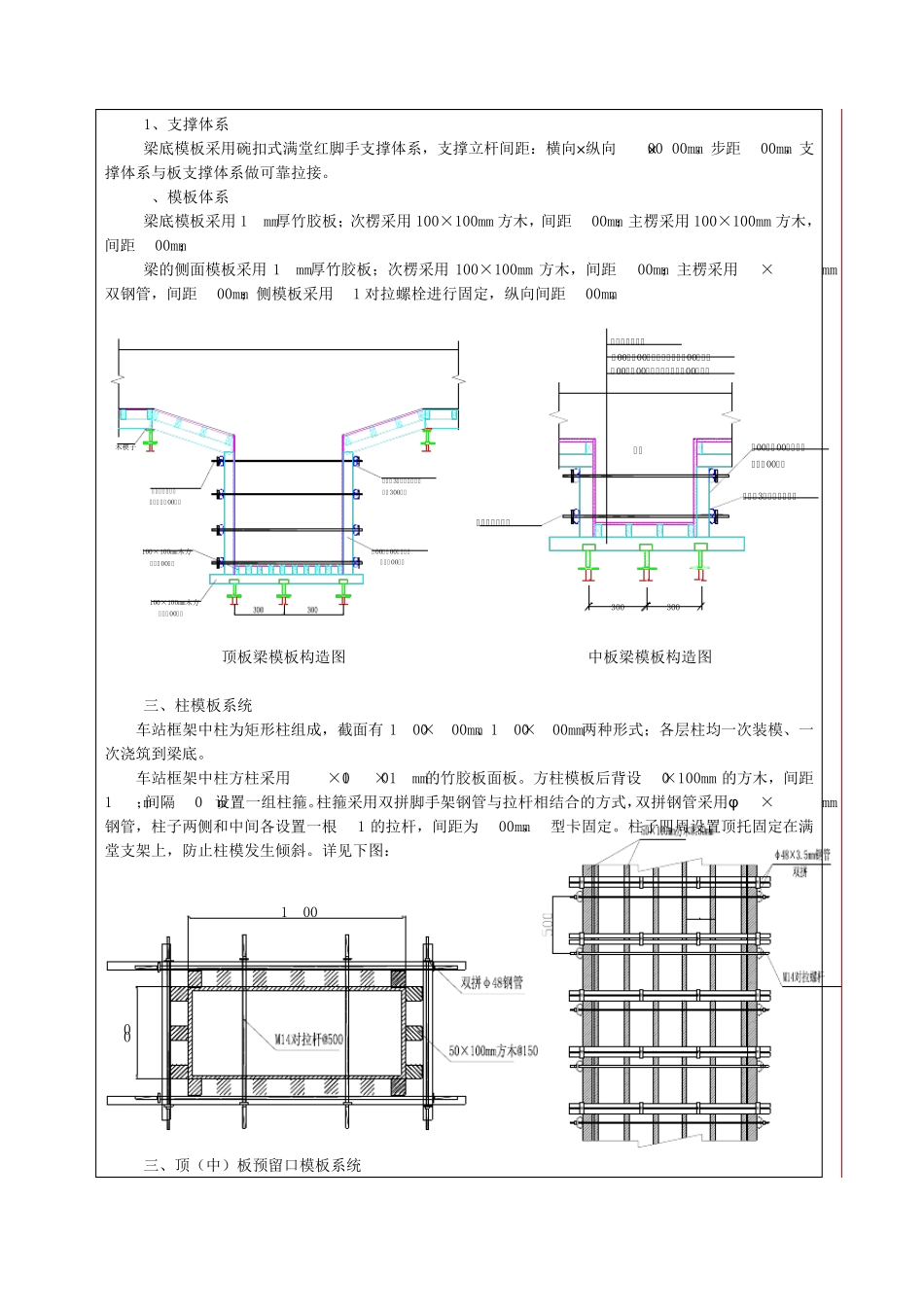 模板支架搭设技术交底_第2页