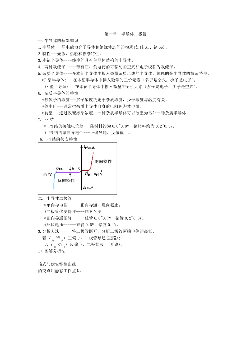 模电总结复习资料模拟电子技术基础_第1页