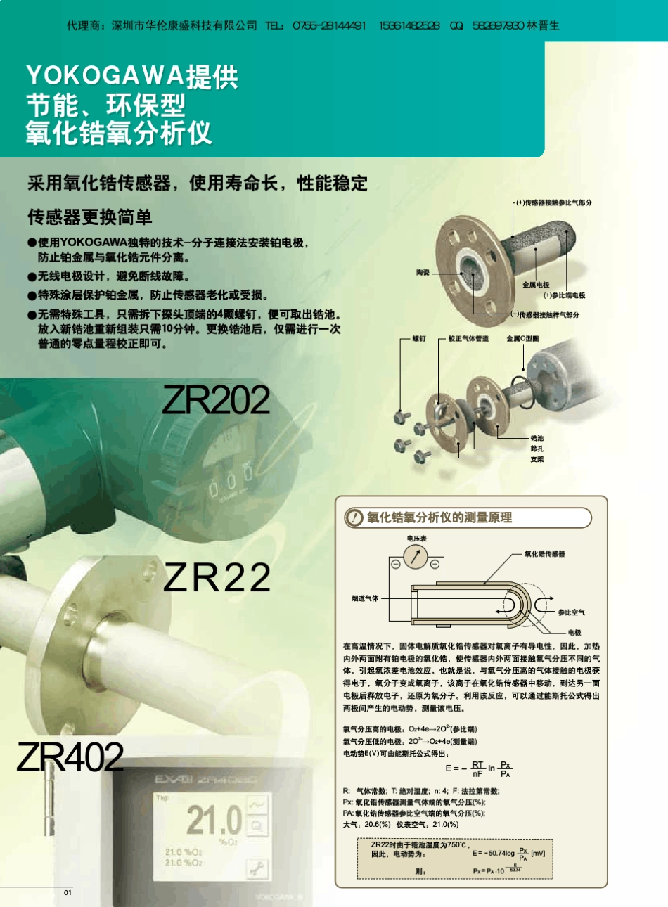 横河ZR202G一体式氧化锆_第2页