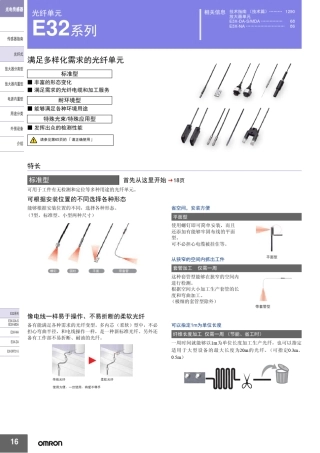 欧姆龙光纤传感器E32资料
