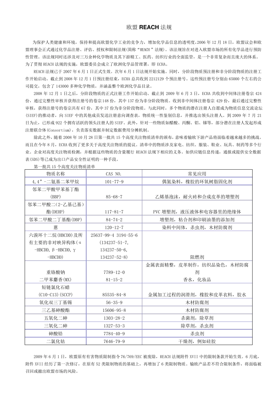 欧盟REACH法规_第1页