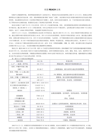 欧盟REACH法规