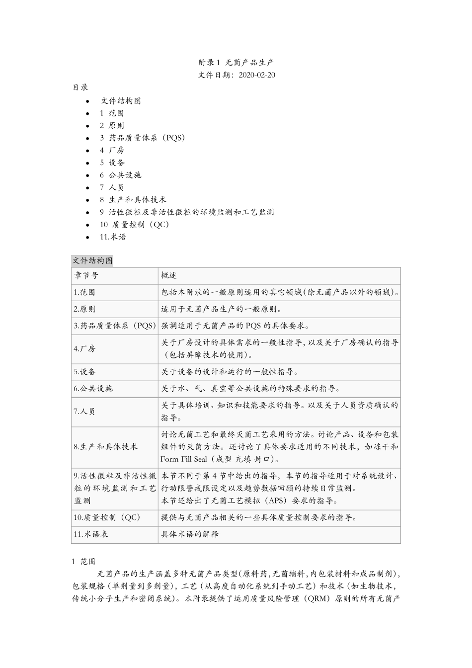 欧盟发布新版GMP附录一《无菌产品生产》_第1页