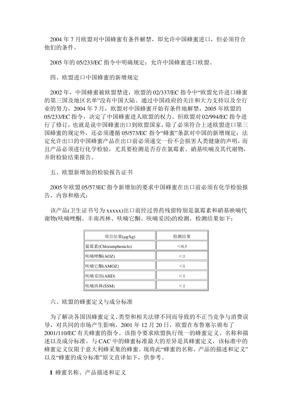 欧盟蜂蜜市场概况及进口第三国蜂蜜的规定与要求_第2页