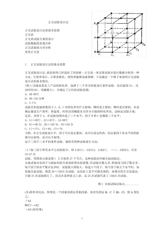 正交试验设计法