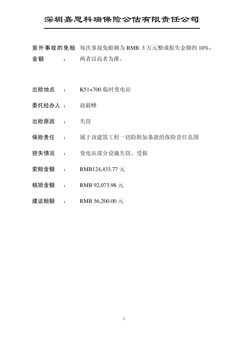 正式保险公估报告样板_第2页