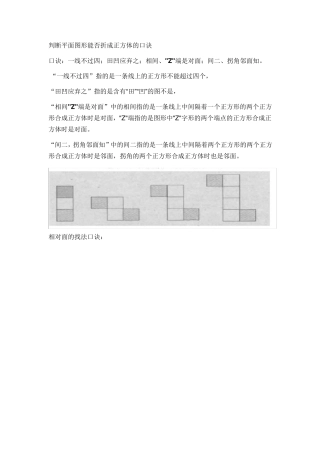 正方体的11种展开图(描点,描线含练习题)