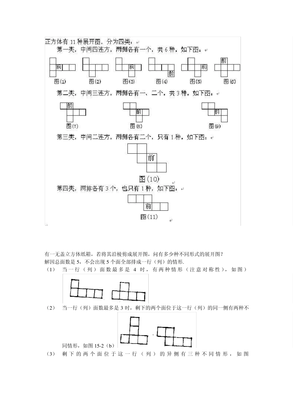 正方体的11种折叠法及背会小窍门小口诀_第1页