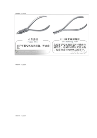 正畸各种钳子使用说明