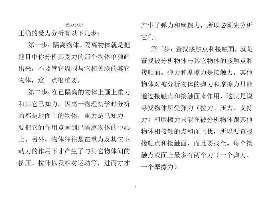 正确受力分析的方法很有用哦_第1页