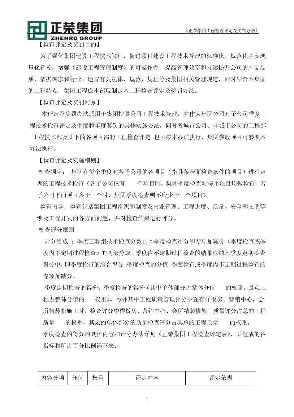 正荣集团工程检查评定及奖罚办法(2013.4.5生效)_第2页