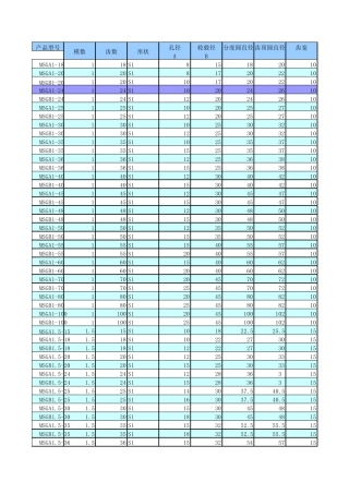 正齿轮标准参数