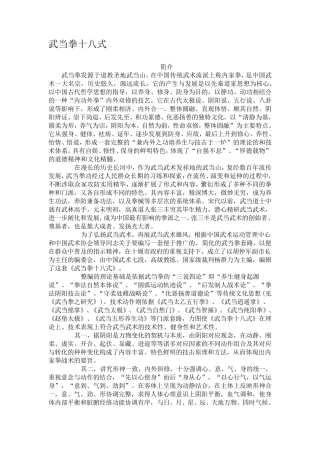 武当拳十八式