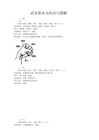 武术基本功知识与图解
