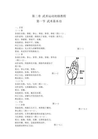 武术校本课程武术基本功