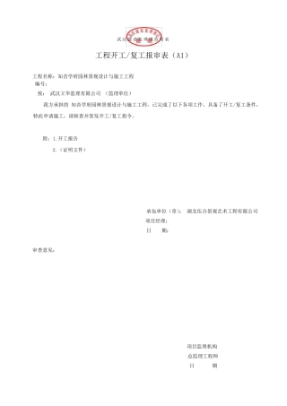 武汉建设监理规范用表(A、B、C类表)