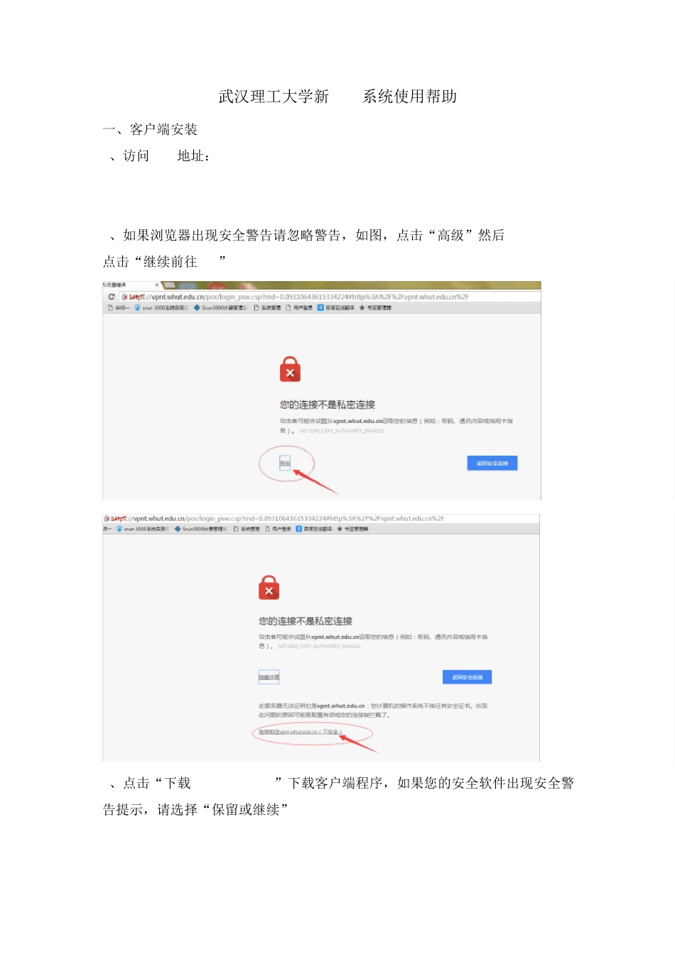 武汉理工大学新VPN系统使用帮助_第1页