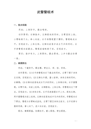 武警警棍术教程