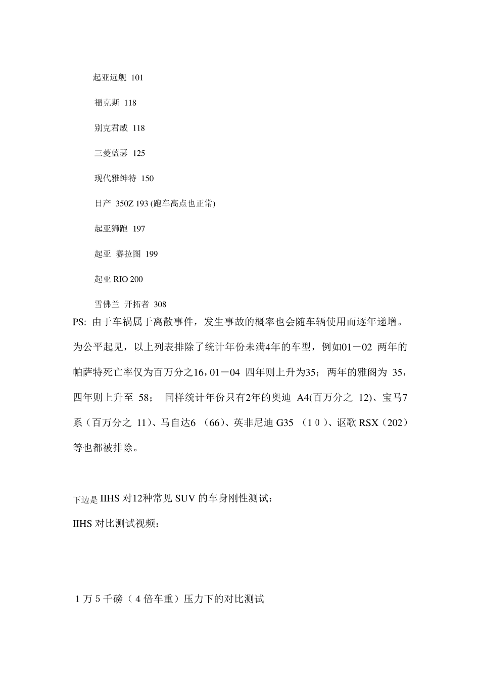 死亡率最高的车型和最低的车型_第3页