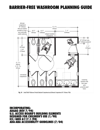 残疾人卫生间国际尺寸标准(PDF高清)(超详细,绝对经典,世上难找啊)