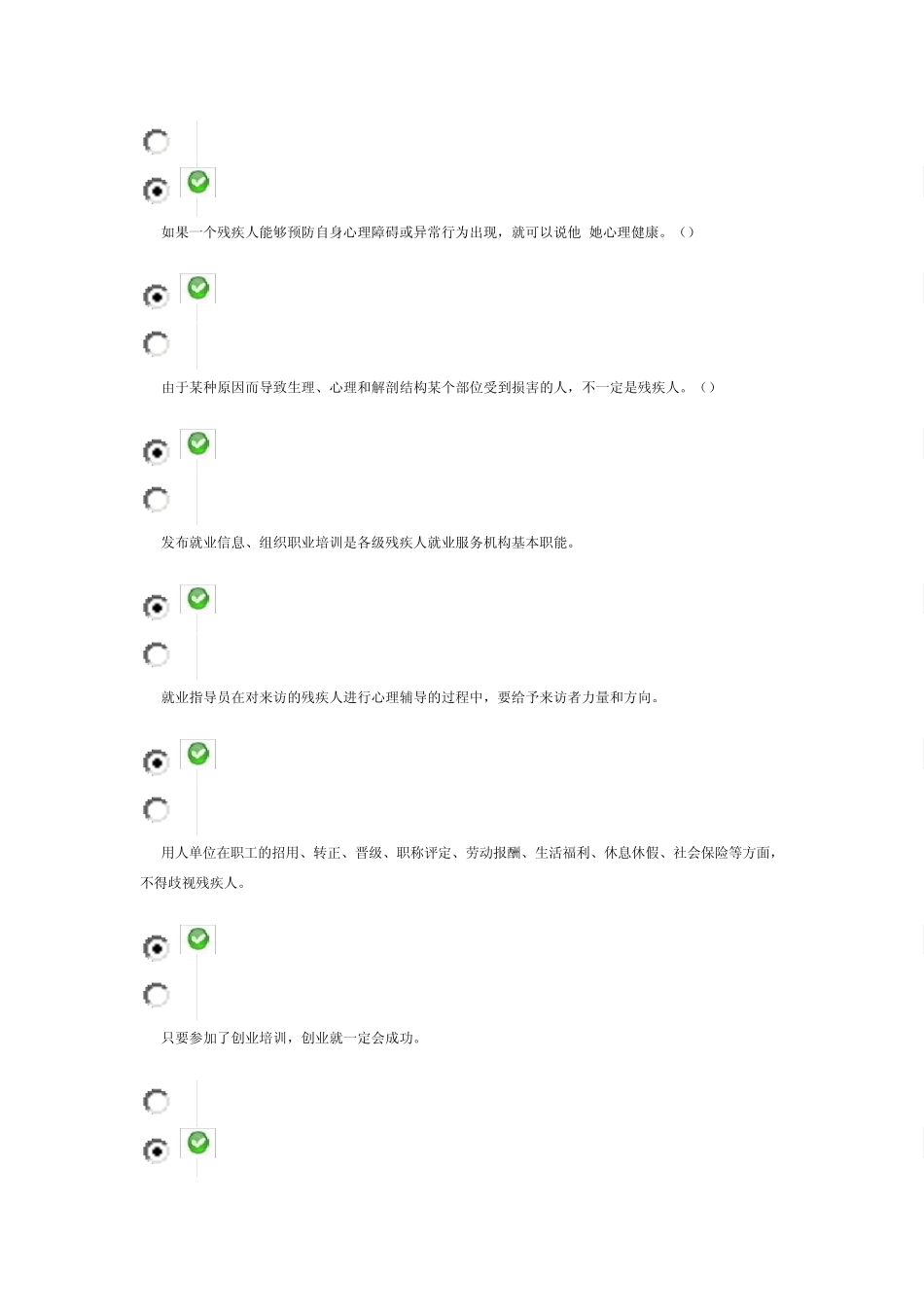 残疾人就业指导员考试题_第2页